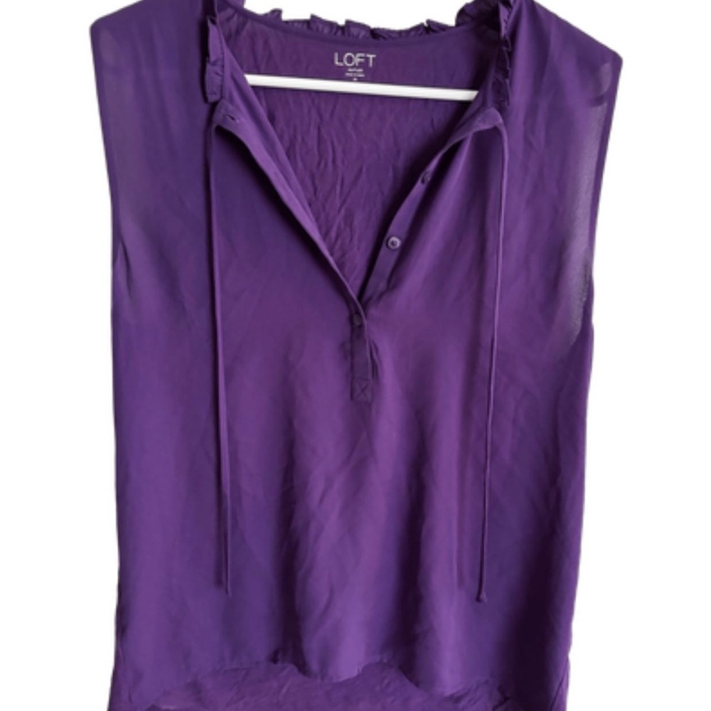 LOFT Women's Rich Purple Blouse